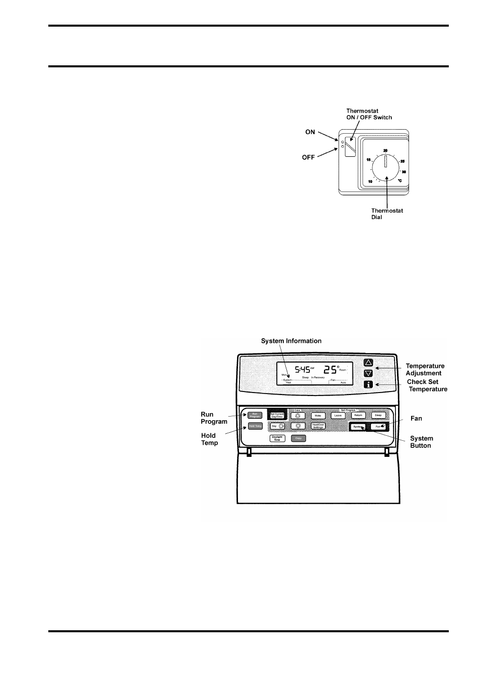 Control options, Manual wall thermostat - campini, Electronic wall thermostat - honeywell | Manual wall control - campini, Owner’s manual | Bonaire 3 Star Mid Efficiency User Manual | Page 6 / 12