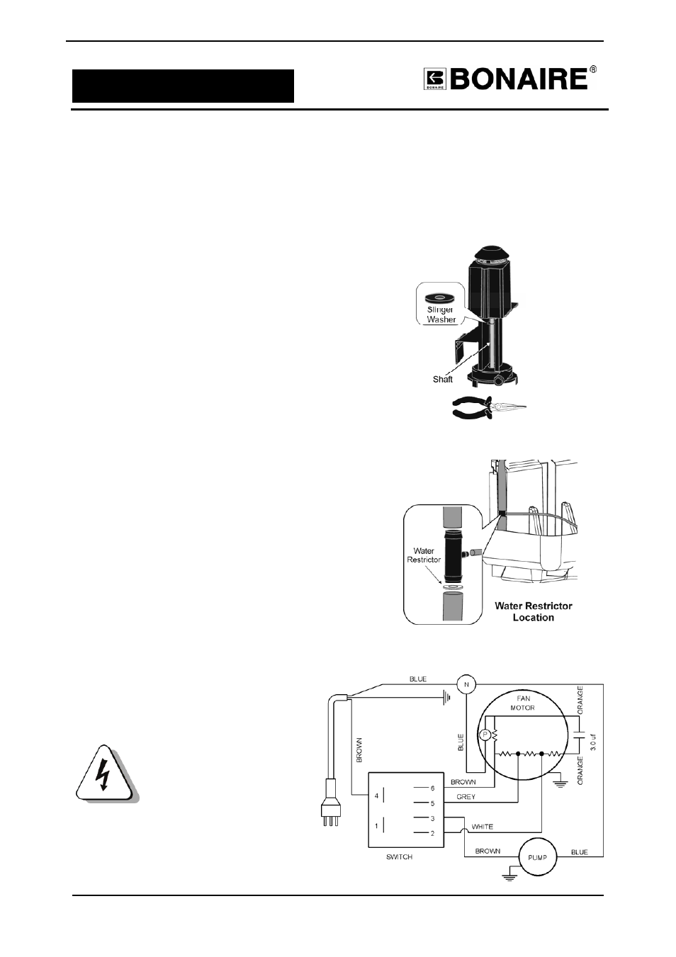 Bleed off, Electrical, Maintenance | Bonaire Durango Window Cooler User Manual | Page 14 / 24