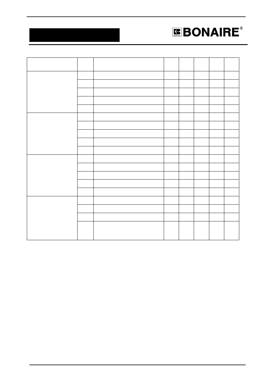 Maintenance planner, Maintenance | Bonaire Durango Window Cooler User Manual | Page 15 / 24