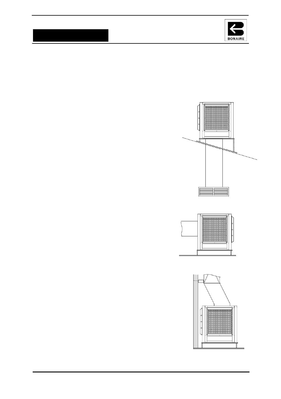 Lifting the unit, Mounting the air conditioner, Unit installation | Bonaire B Series Light Commercial User Manual | Page 6 / 28