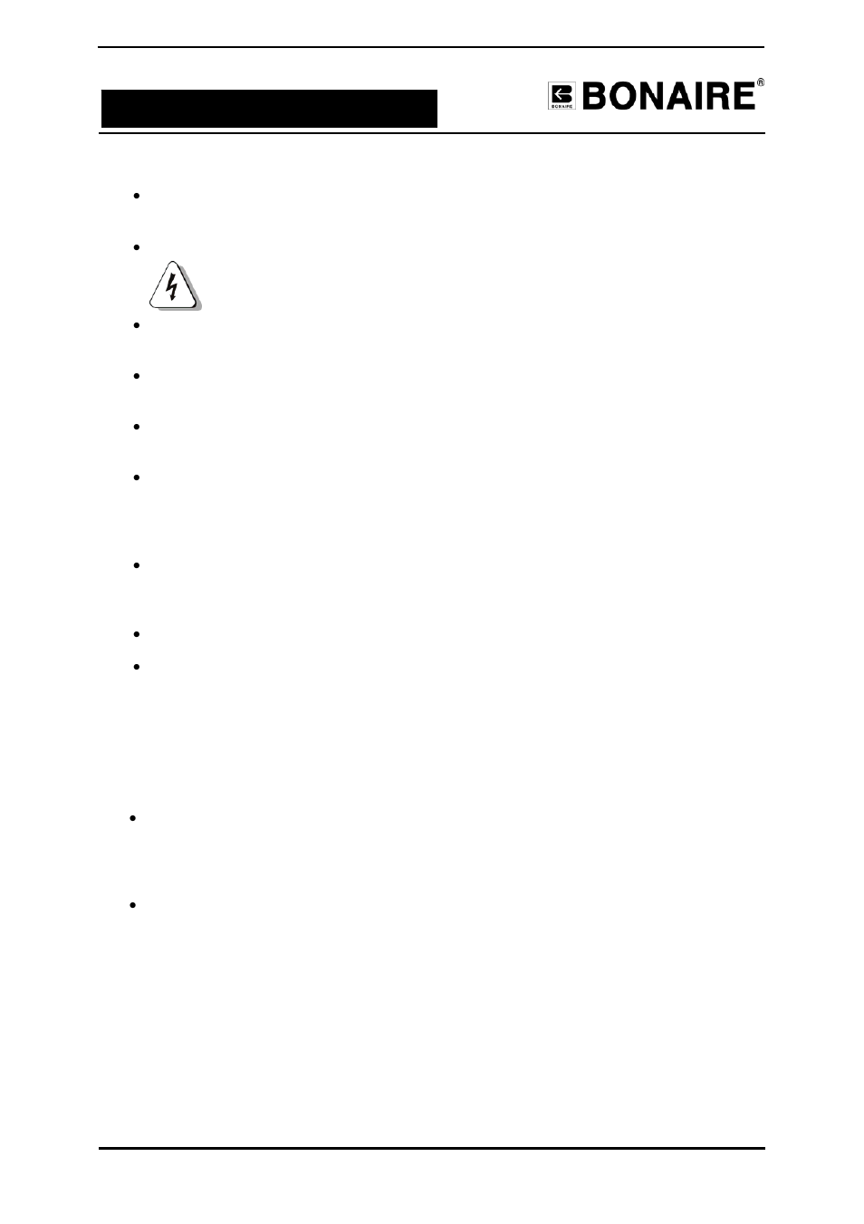 Electrical connections, Wiring connections, Wiring – important notes | Lectrical, Onnections | Bonaire Series C - Commercial / Industrial User Manual | Page 11 / 24