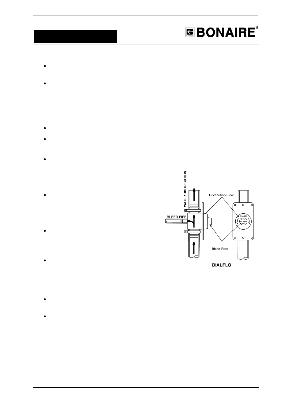 Commissioning, Water levels, Bleed-off rate | Distribution flow, Ommissioning | Bonaire Series C - Commercial / Industrial User Manual | Page 13 / 24