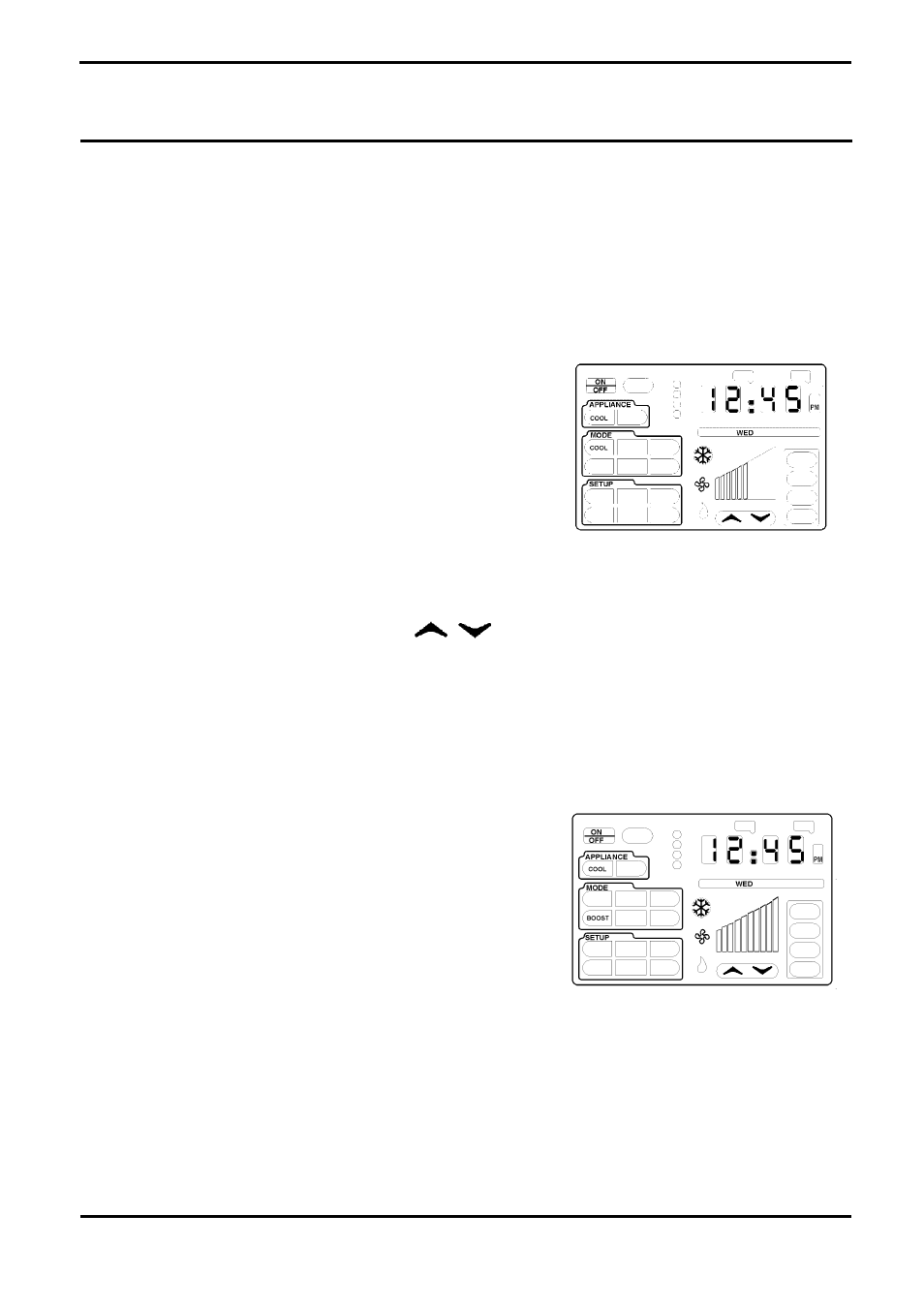 Operating the touchpad, Manual mode, Boost mode | Perating the, Ouchpad, Manual mode boost mode | Bonaire Touchpad Control (LV) - Tekelek User Manual | Page 12 / 32