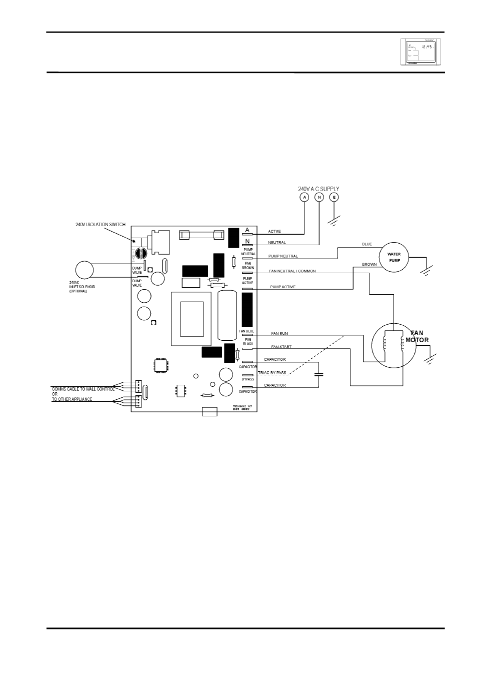 Circuit diagram, Ircuit, Iagram | Setup & commissioning | Bonaire Touchpad Control (LV) - Tekelek User Manual | Page 16 / 32