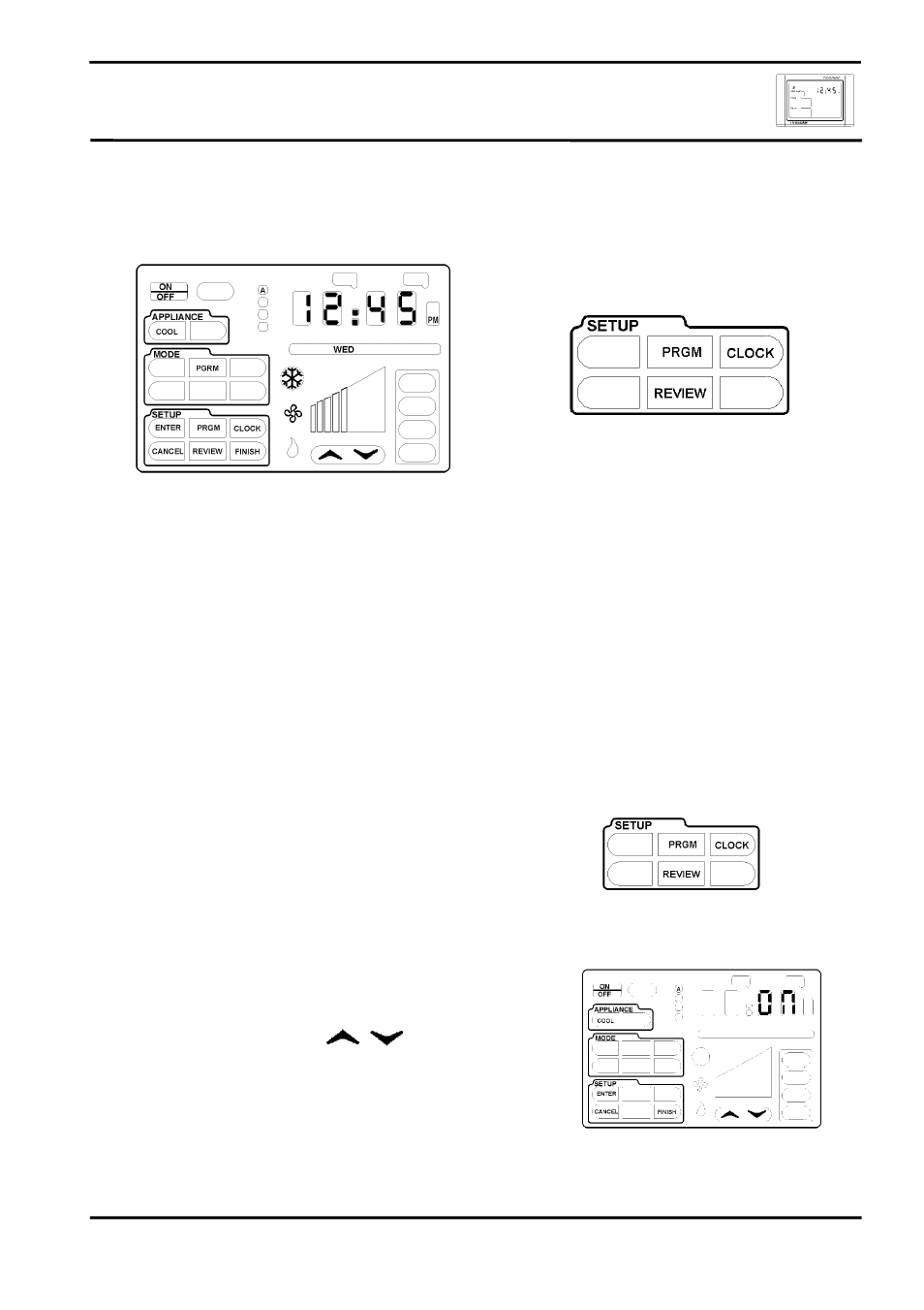 Setup, Review, Program setup | Setup review | Bonaire Touchpad Control (LV) - Tekelek User Manual | Page 18 / 32