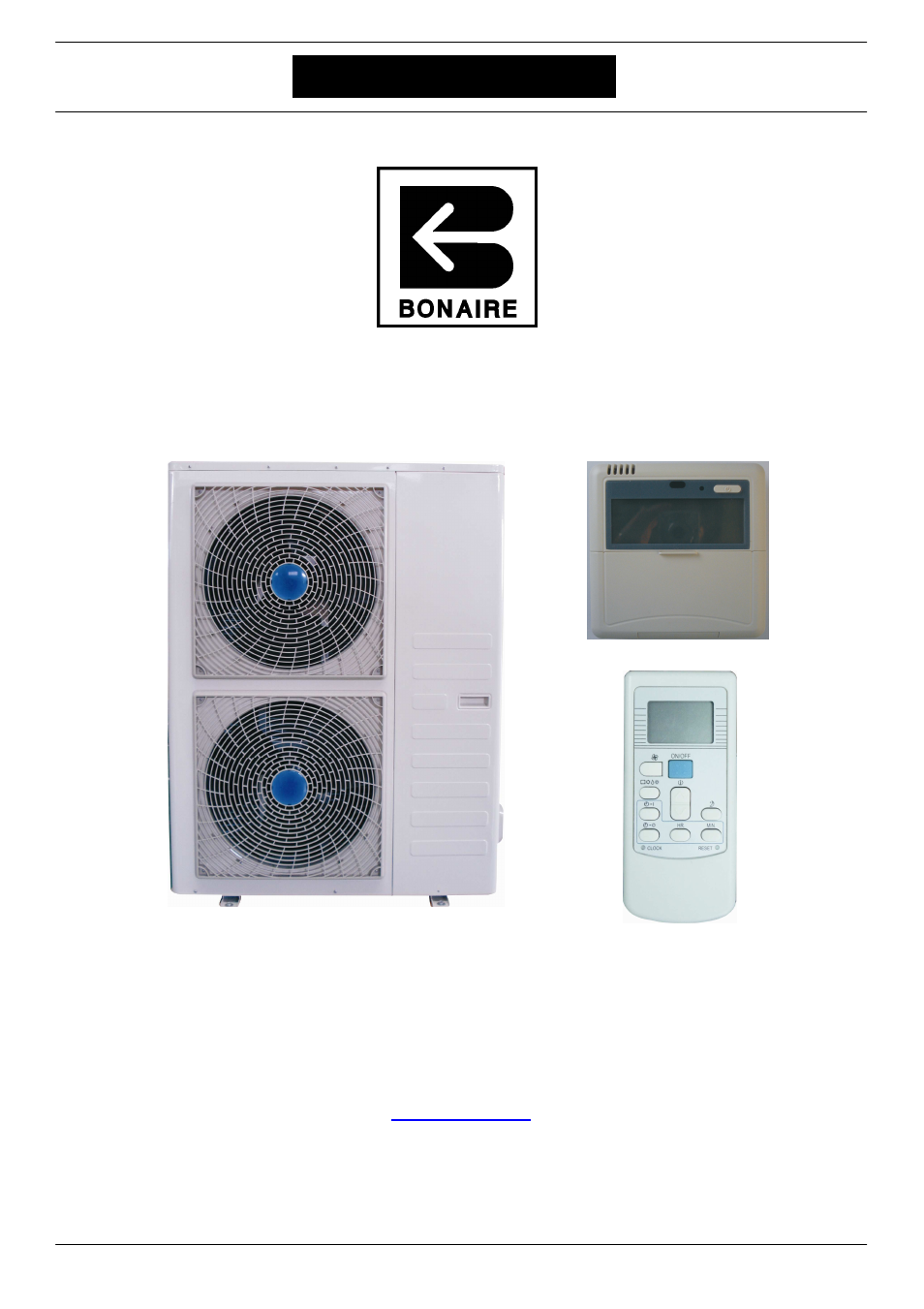 Bonaire Ducted RAC Inverter User Manual | 40 pages