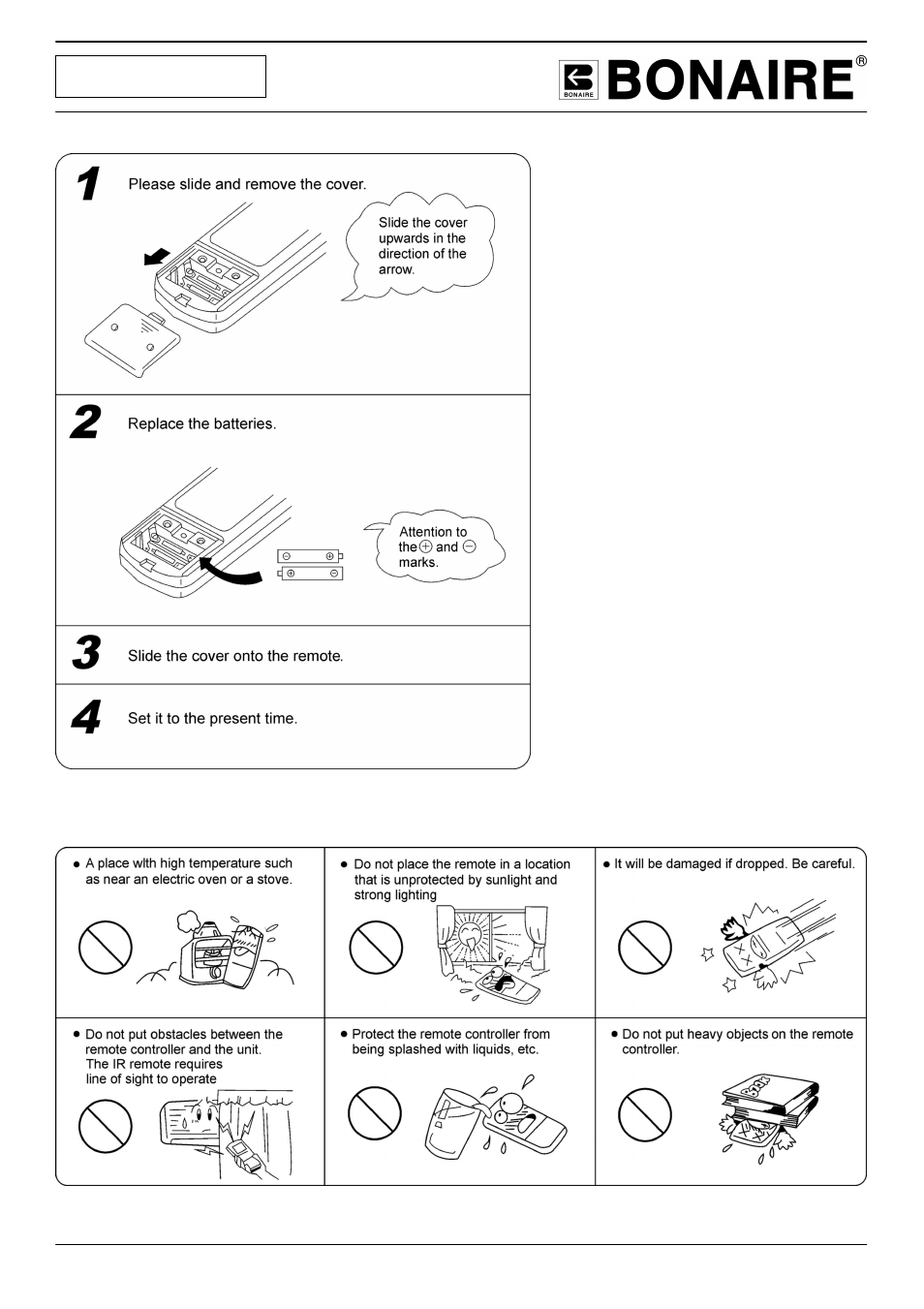 Operation | Bonaire Ducted RAC Inverter User Manual | Page 22 / 40