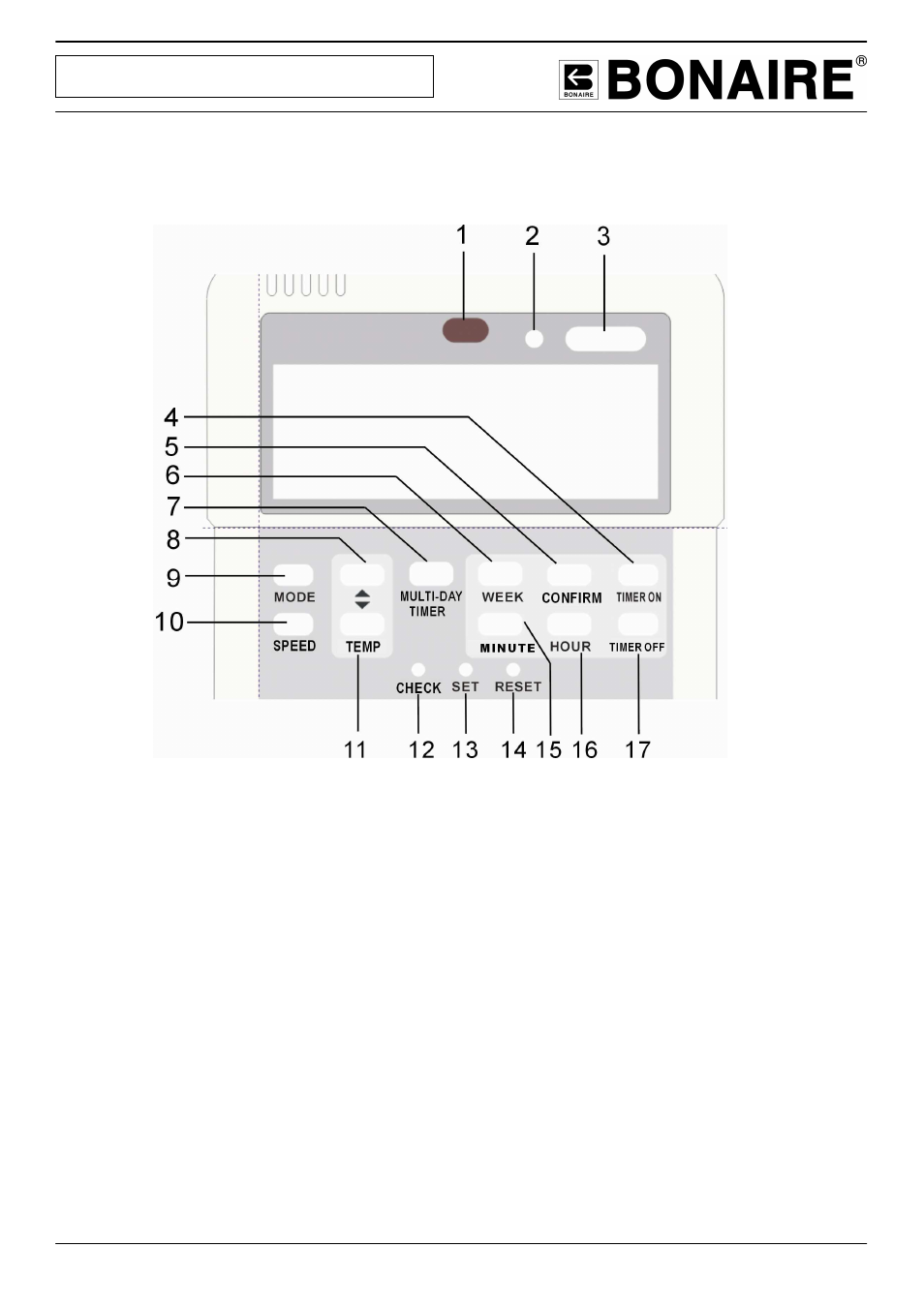 Control navigation | Bonaire Ducted RAC Inverter User Manual | Page 8 / 40