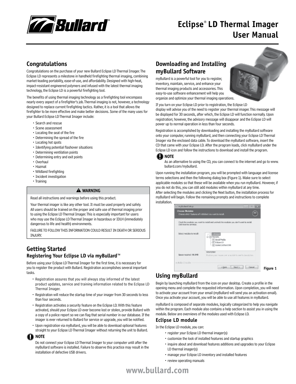 Bullard Eclipse LD User Manual | 5 pages