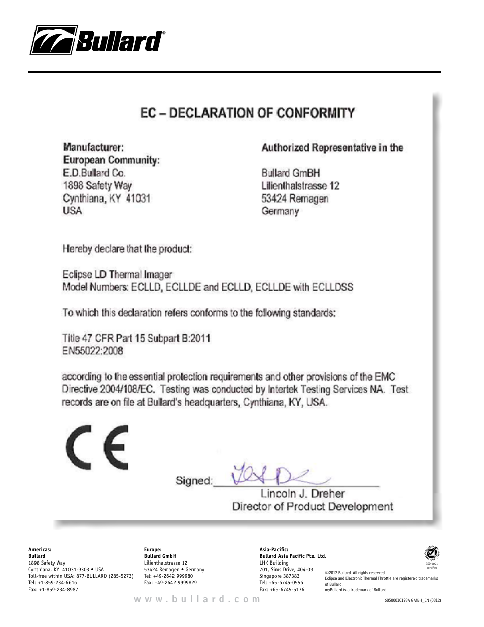 Bullard Eclipse LD User Manual | Page 5 / 5