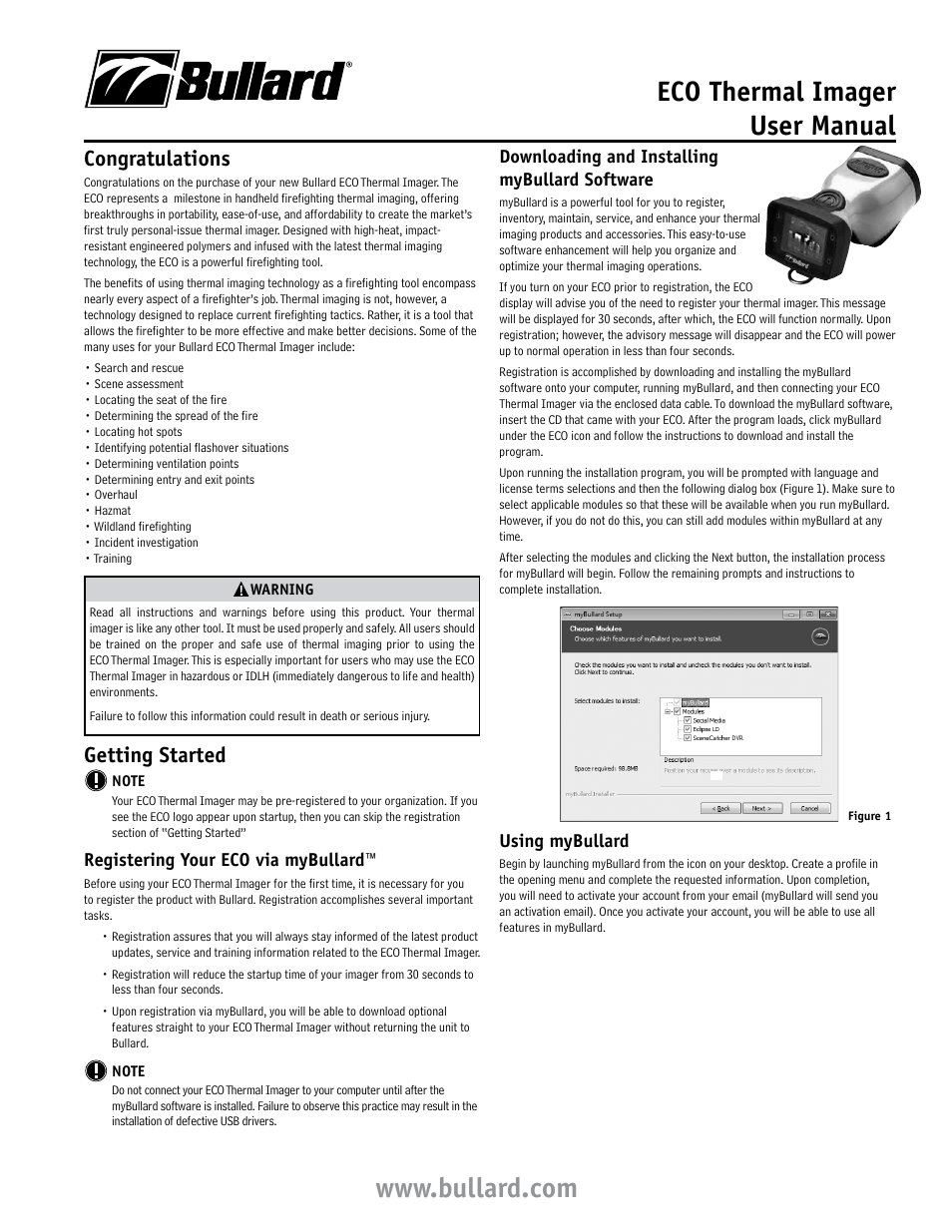 Bullard ECO User Manual | 4 pages