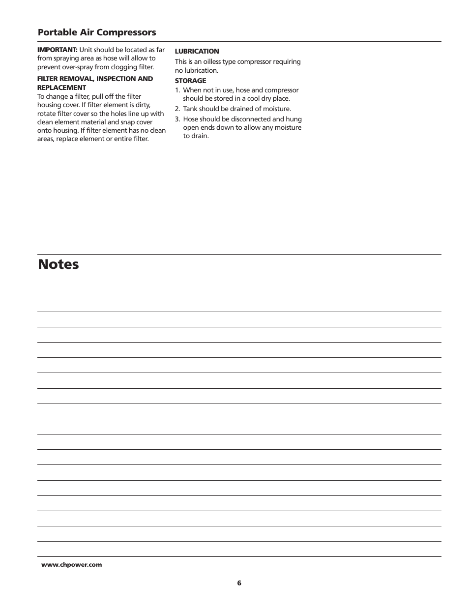 Campbell Hausfeld IN628602AV User Manual | Page 6 / 24