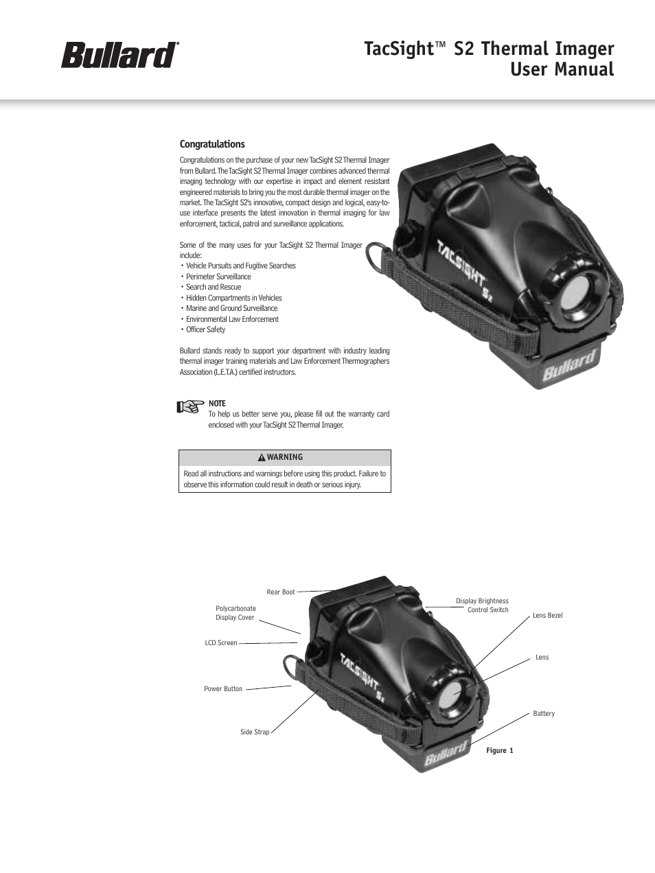 Bullard S2 User Manual | 4 pages