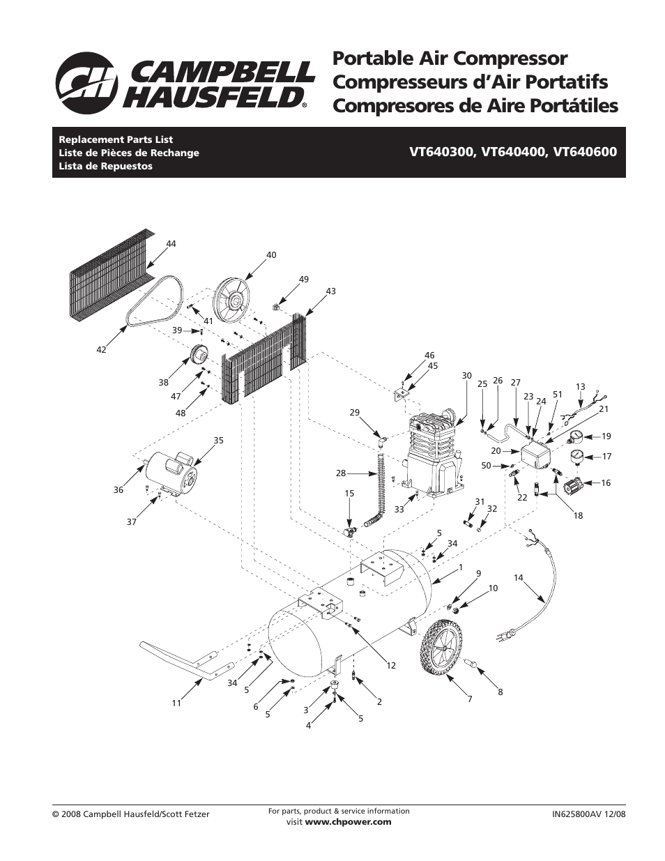 Campbell Hausfeld VT640300 User Manual | 4 pages