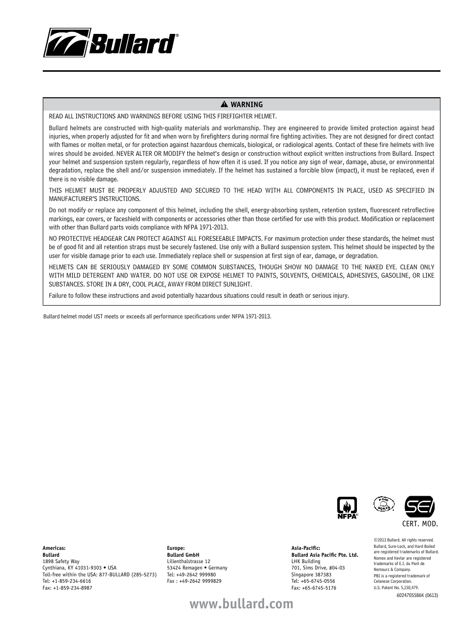 Bullard UST User Manual | Page 4 / 4