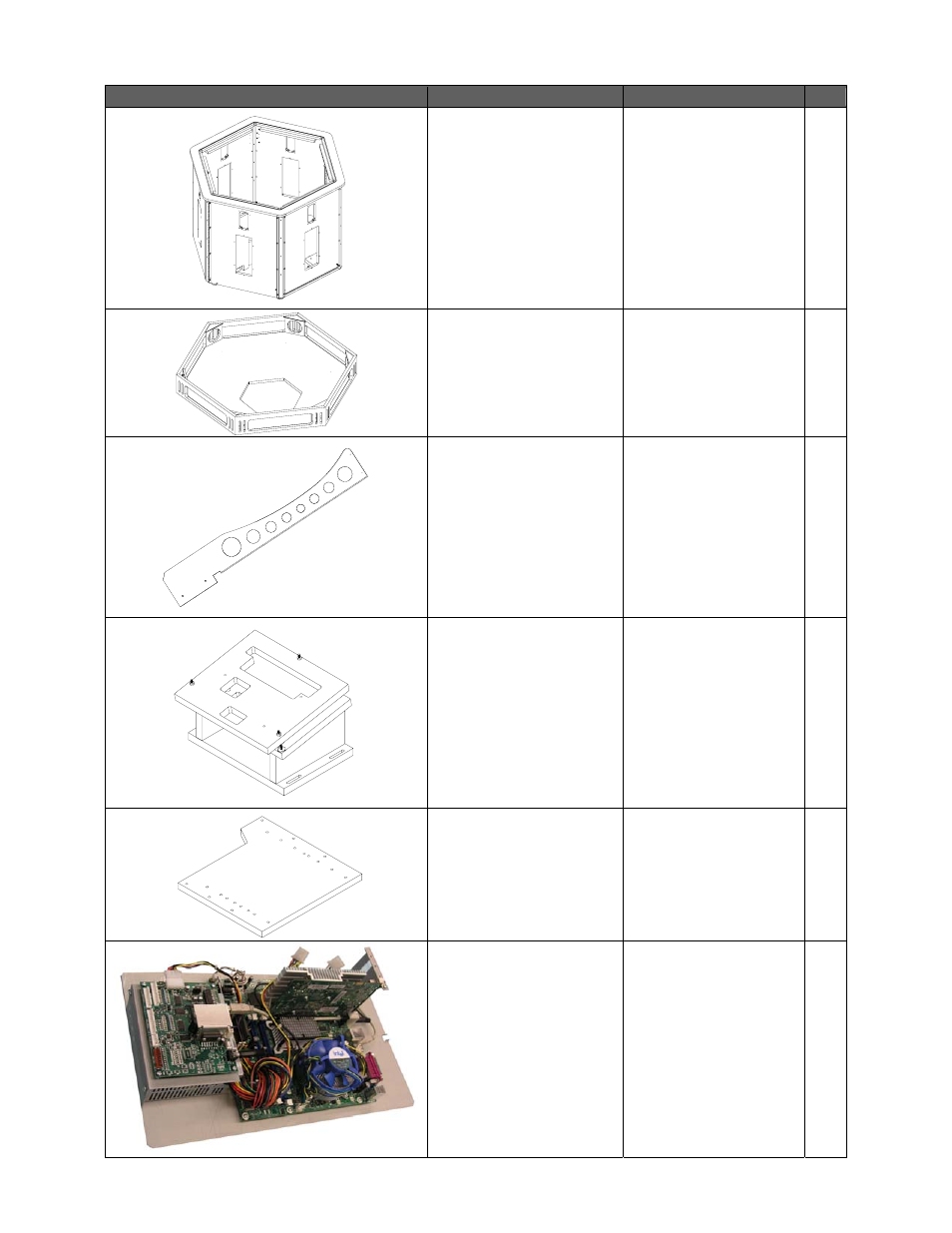 Galactix parts list | Chicago Gaming Galactix User Manual | Page 30 / 53