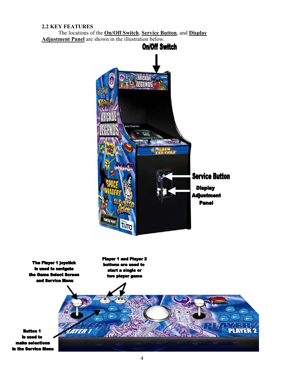 Chicago Gaming Arcade Legends 2 User Manual | Page 4 / 11