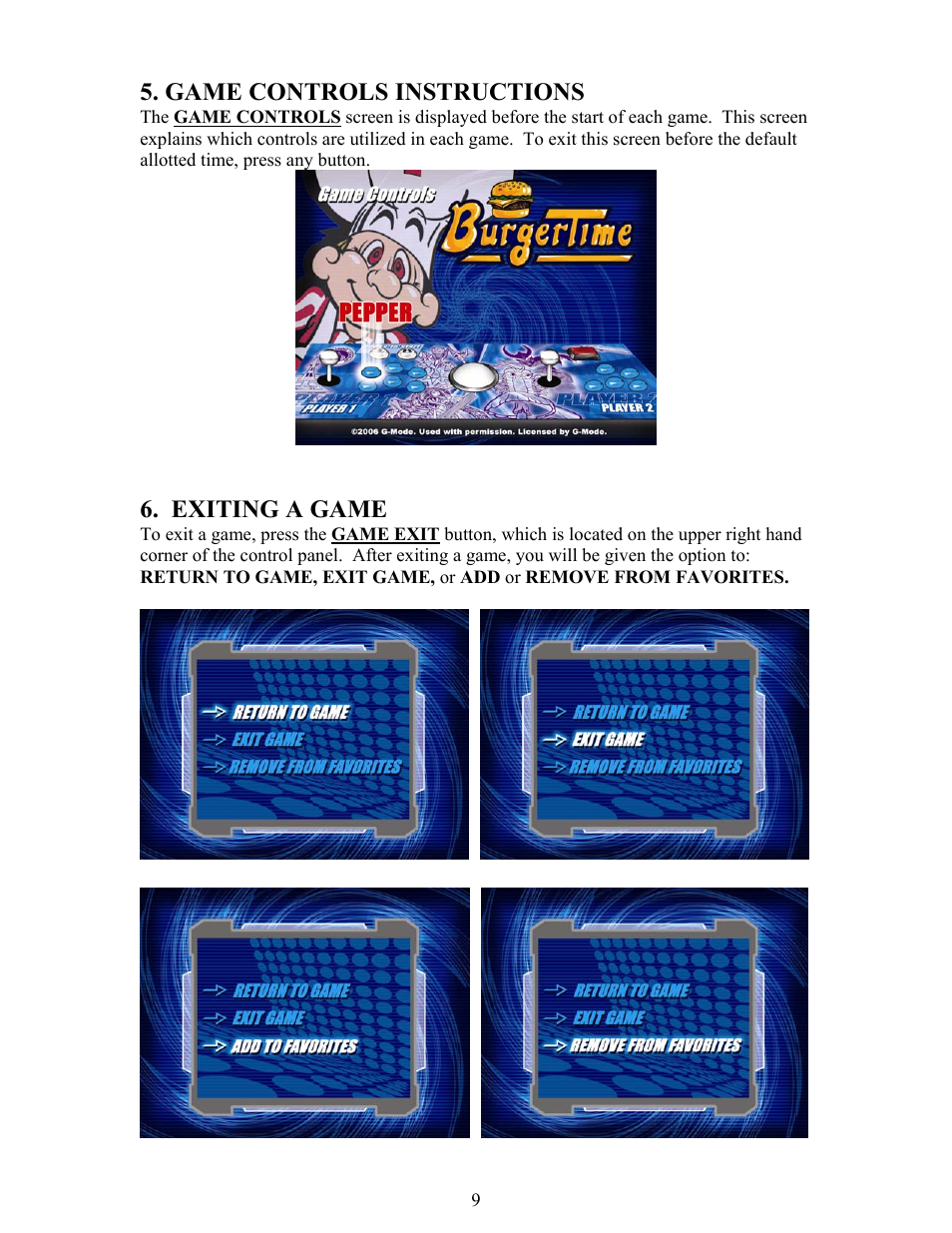 Chicago Gaming Arcade Legends 2 User Manual | Page 9 / 11