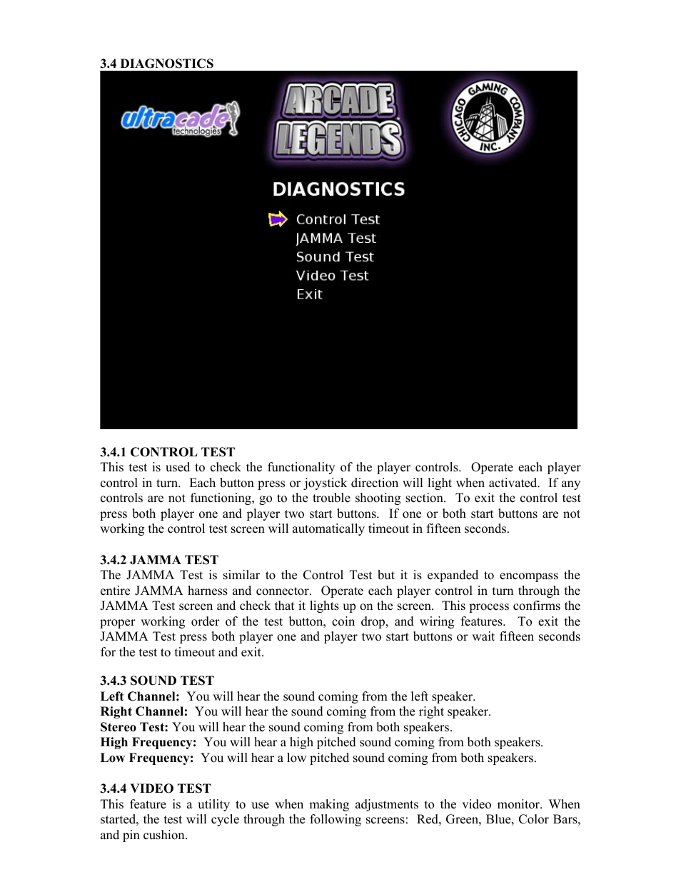 Chicago Gaming Arcade Legends User Manual | Page 6 / 14