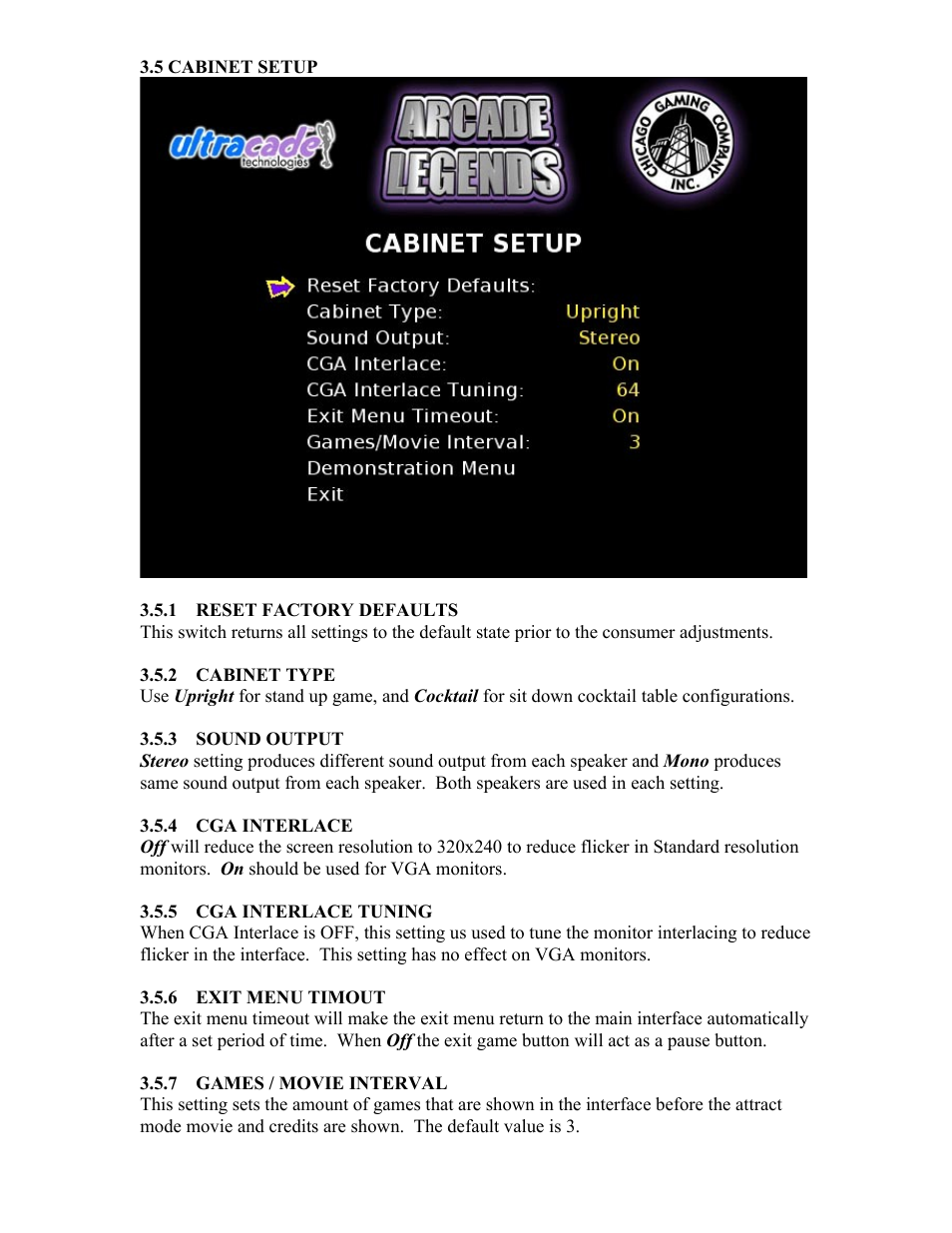 Chicago Gaming Arcade Legends User Manual | Page 7 / 14