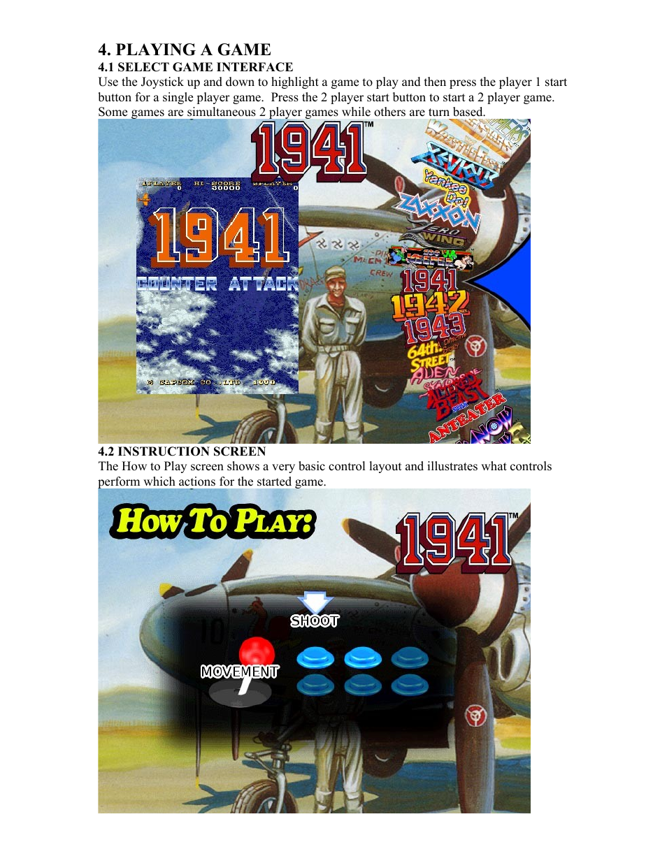 Playing a game | Chicago Gaming Arcade Legends User Manual | Page 9 / 14