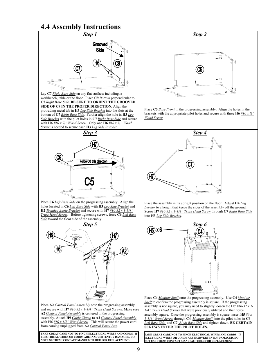 4 assembly instructions | Chicago Gaming Extreme Arcade User Manual | Page 9 / 18