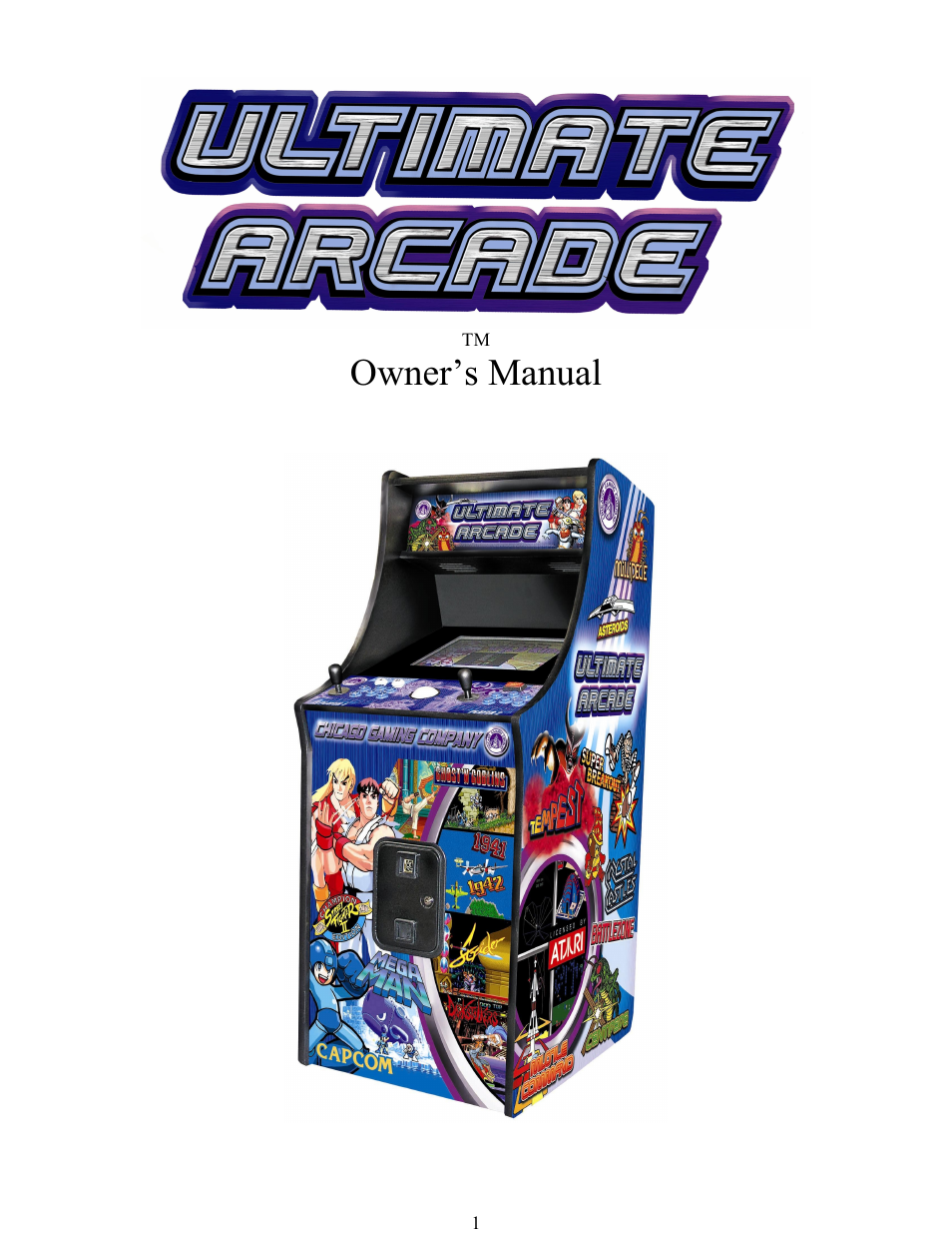 Chicago Gaming Ultimate Arcade User Manual | 13 pages