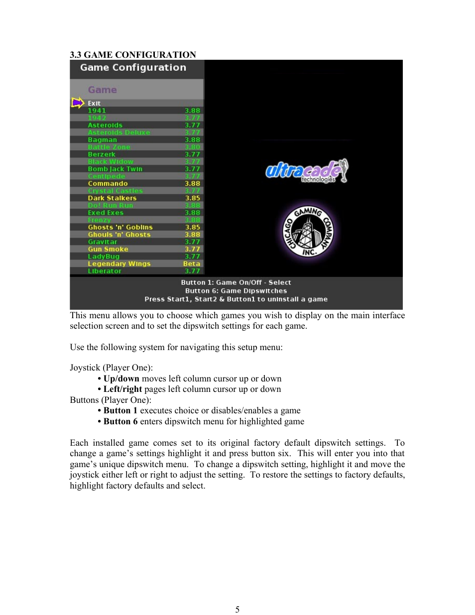 Chicago Gaming Ultimate Arcade User Manual | Page 5 / 13