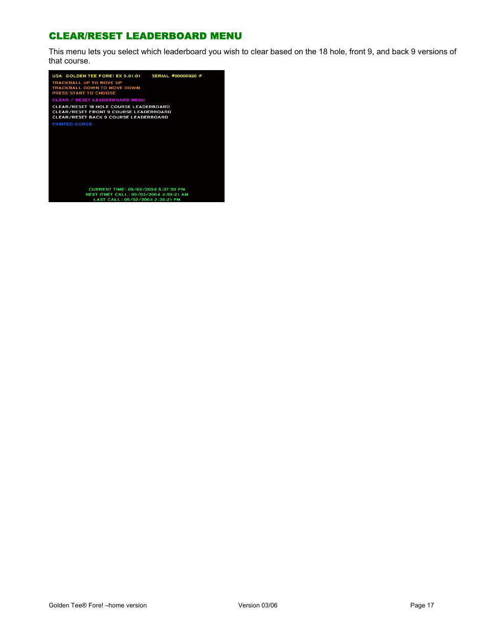 Chicago Gaming Golden Tee Fore! User Manual | Page 17 / 27