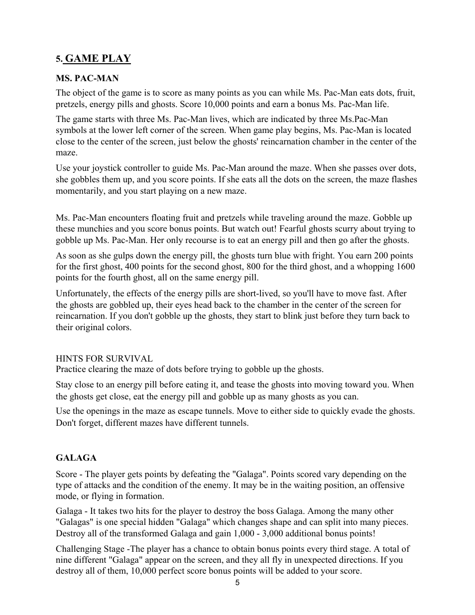 Chicago Gaming Ms Pac-Man/Galaga User Manual | Page 5 / 12