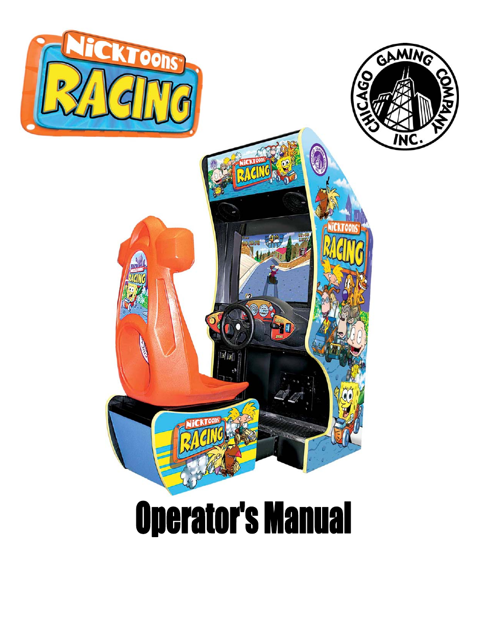 Chicago Gaming Nicktoons Racing User Manual | 22 pages