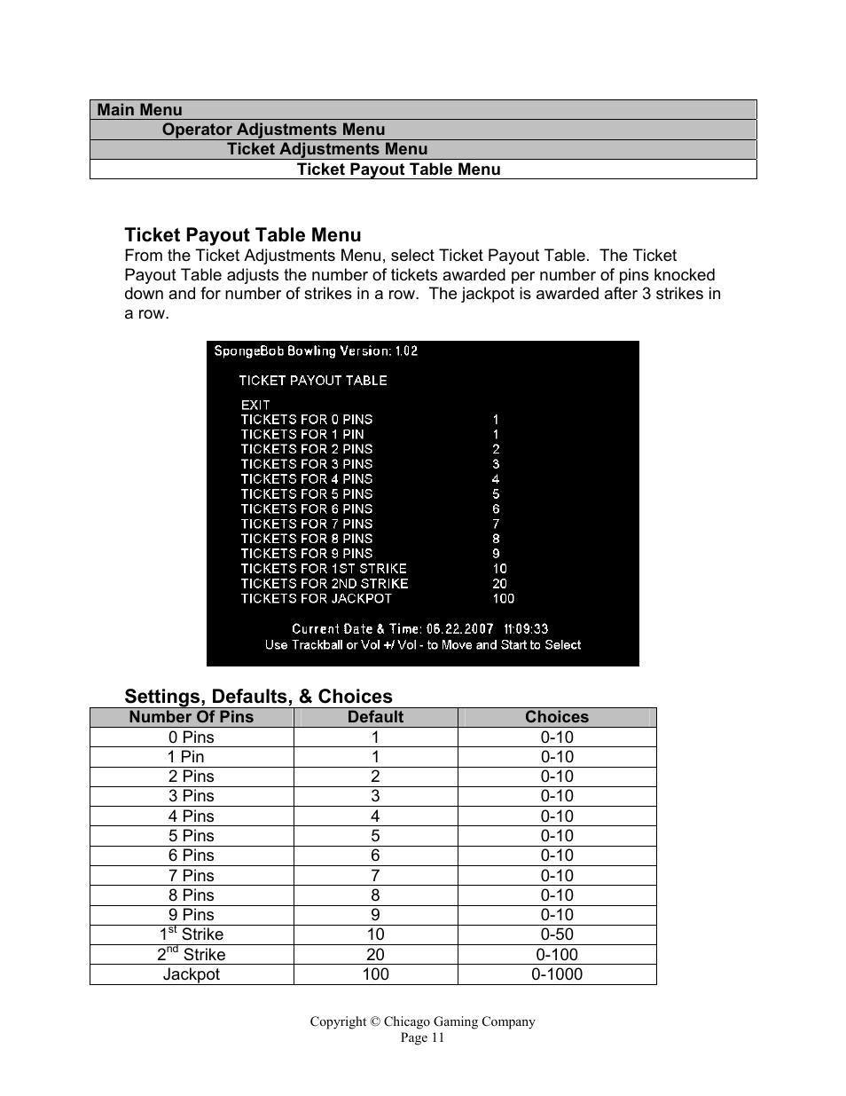 Chicago Gaming Bikini Bottom Bowling User Manual | Page 11 / 42