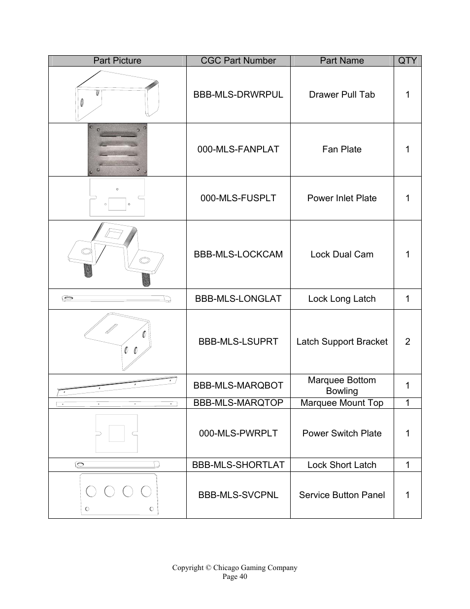 Chicago Gaming Bikini Bottom Bowling User Manual | Page 40 / 42