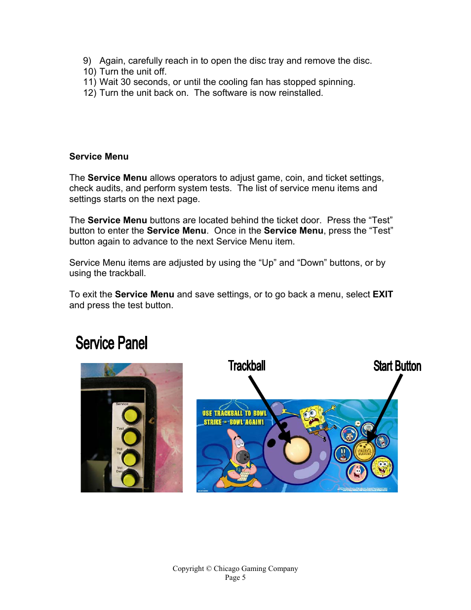 Chicago Gaming Bikini Bottom Bowling User Manual | Page 5 / 42