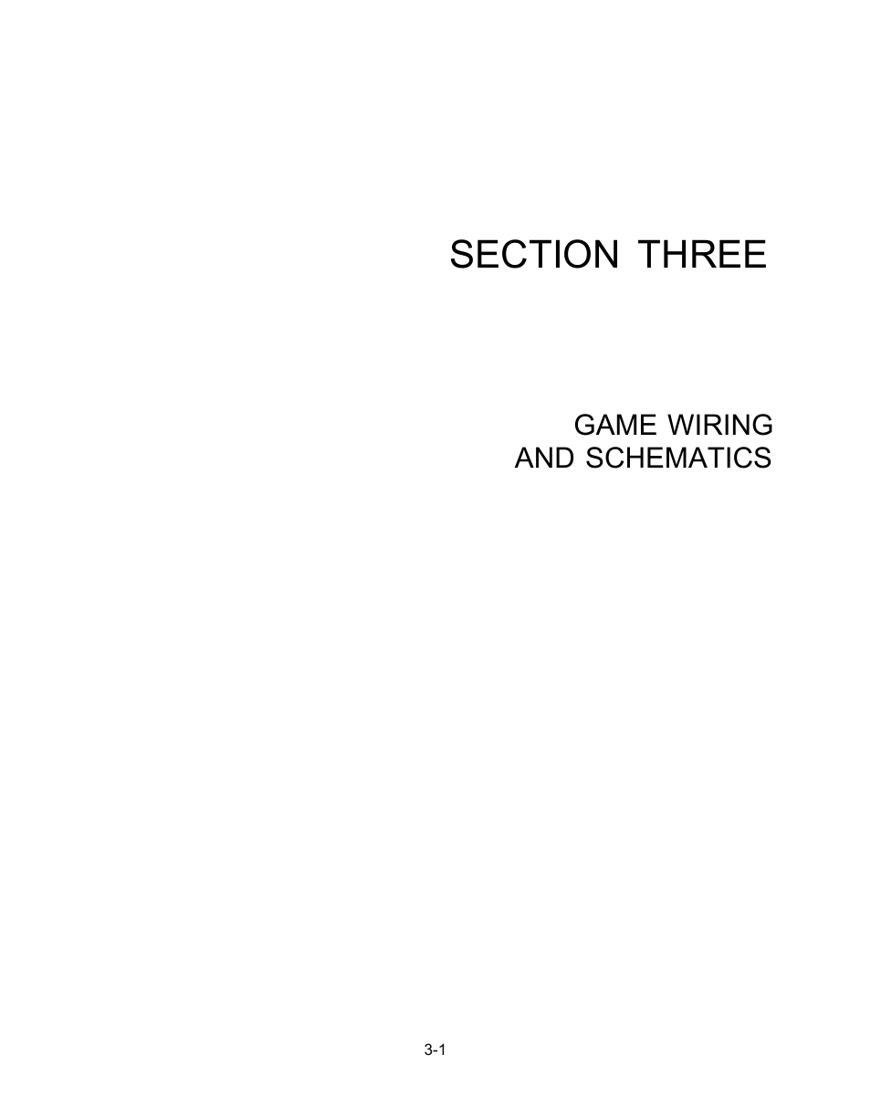 3 - game wiring and schematics | Chicago Gaming Medieval Madness Remake User Manual | Page 129 / 146