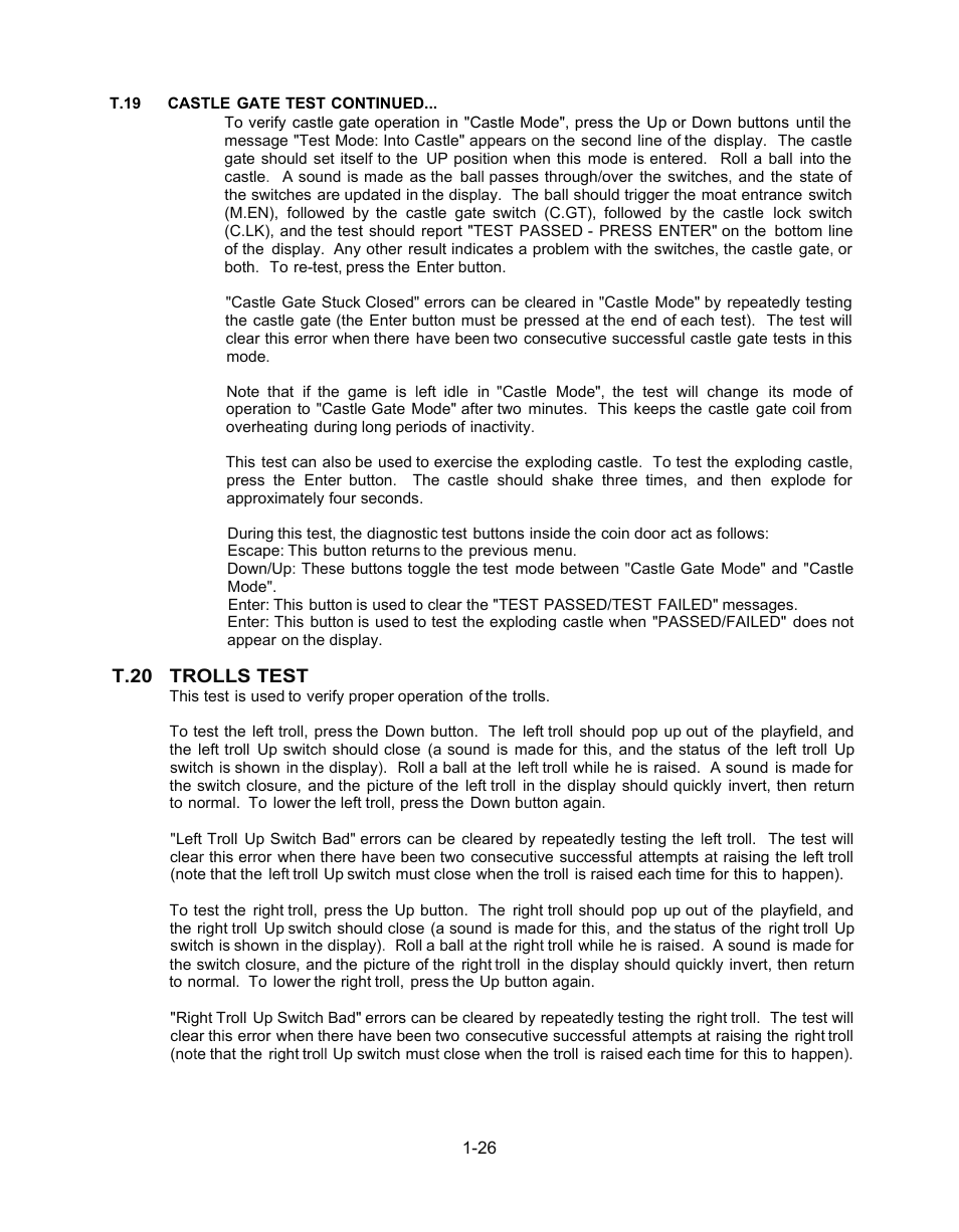 Chicago Gaming Medieval Madness Remake User Manual | Page 50 / 146