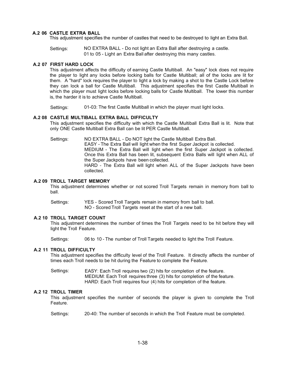 Chicago Gaming Medieval Madness Remake User Manual | Page 62 / 146