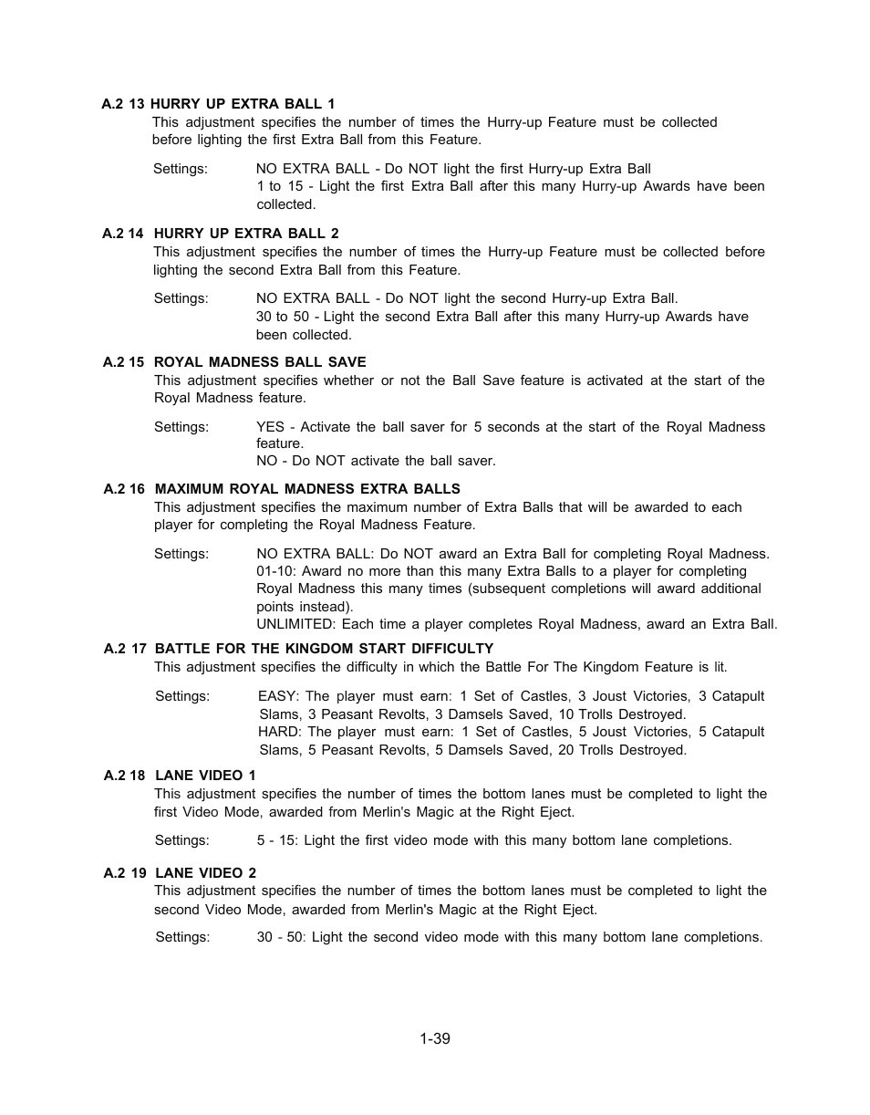 Chicago Gaming Medieval Madness Remake User Manual | Page 63 / 146