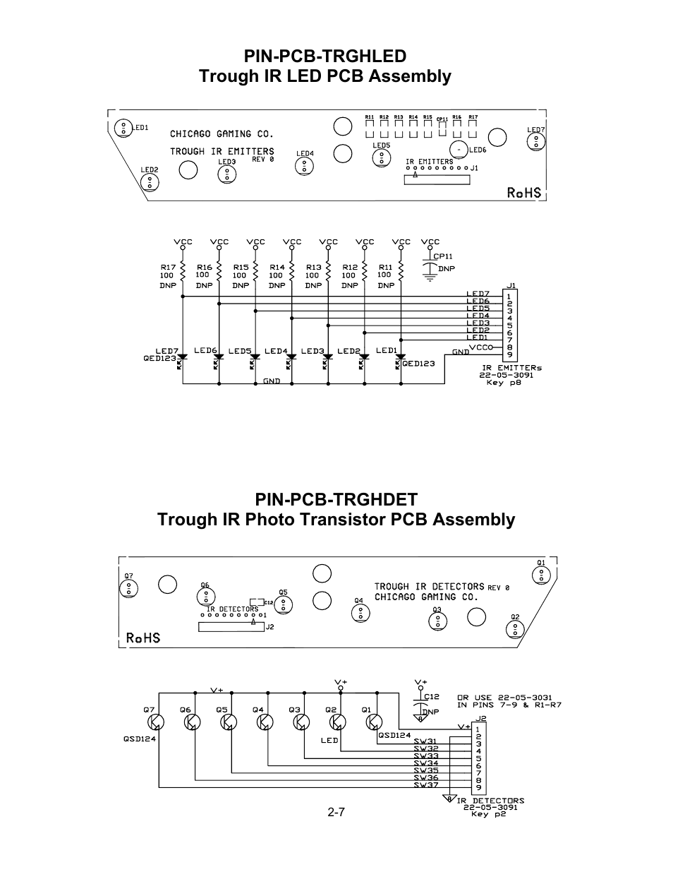 Trough assemblies | Chicago Gaming Medieval Madness Remake User Manual | Page 90 / 146