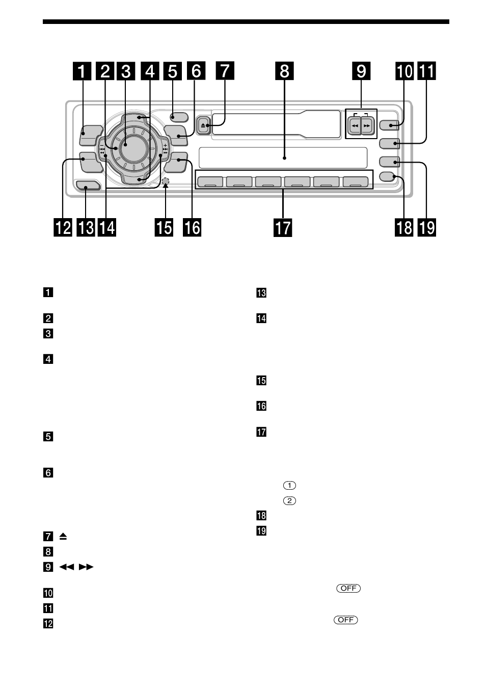 5location of controls | Sony XR-C2300R User Manual | Page 5 / 112