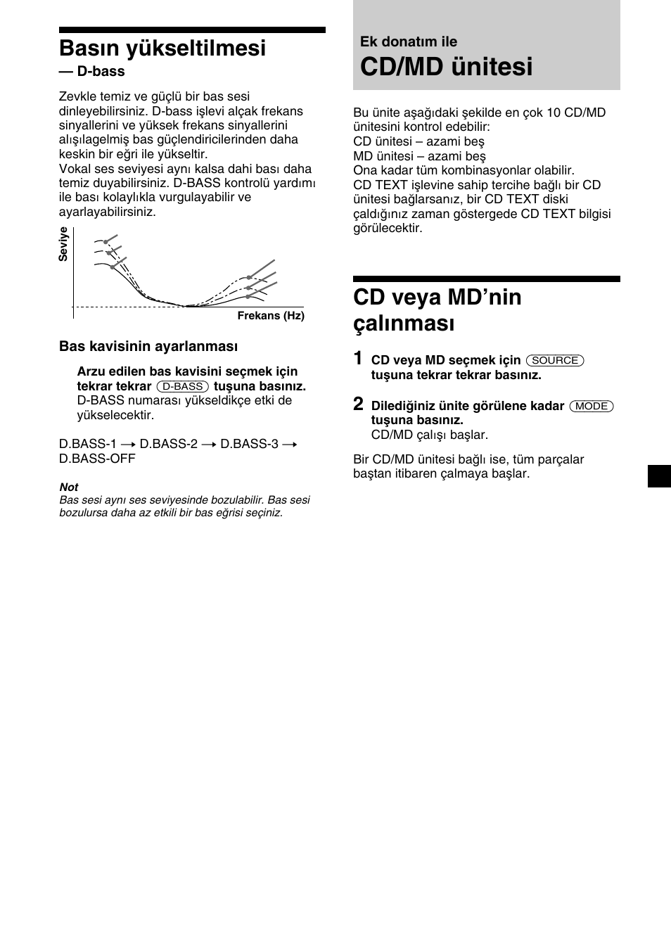 Cd/md ünitesi, 17 basın yükseltilmesi, Cd veya md’nin çalınması | Sony XR-C2300R User Manual | Page 83 / 112