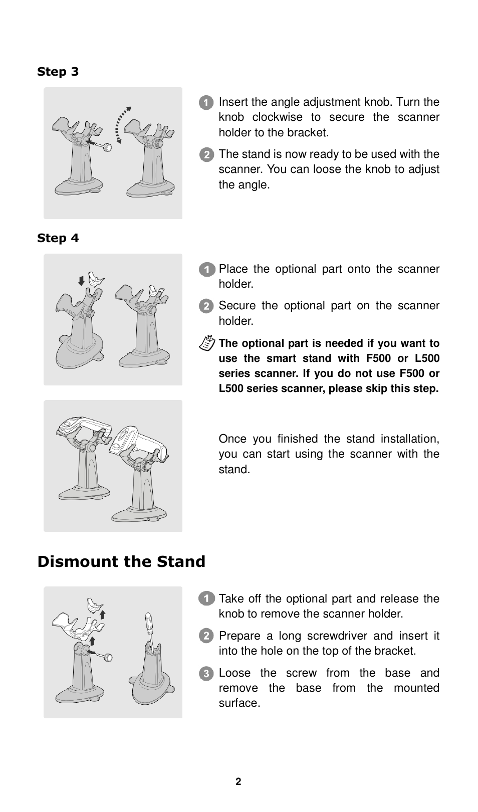 Dismount the stand | Cino L780WD User Manual | Page 3 / 4