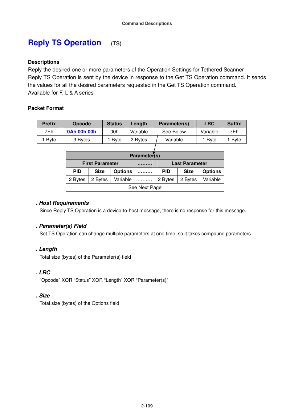 Reply ts operation | Cino FA470 User Manual | Page 124 / 251