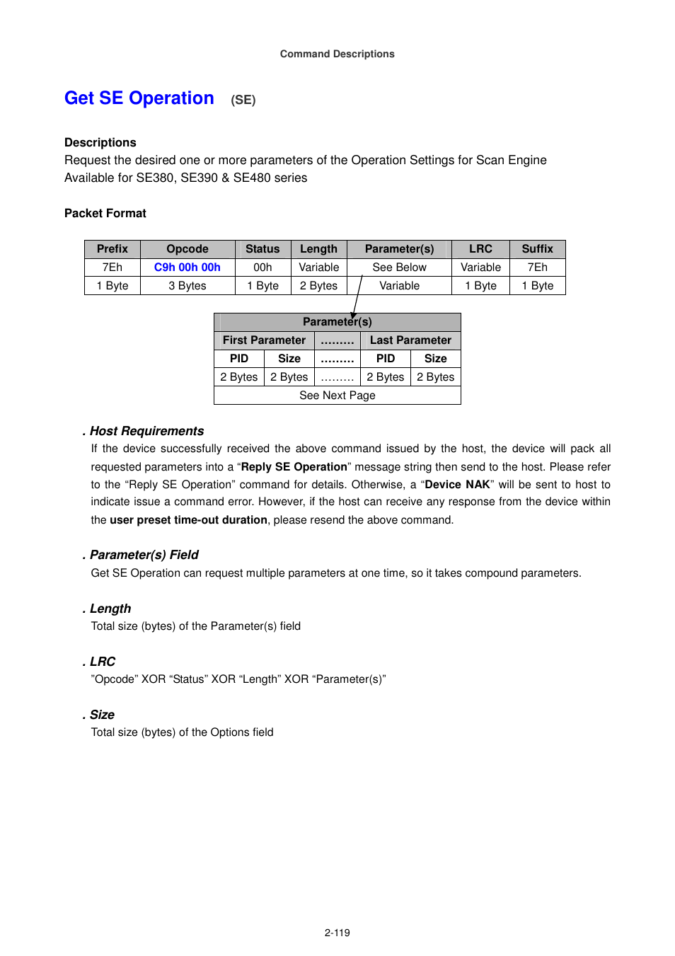 Get se operation | Cino FA470 User Manual | Page 134 / 251