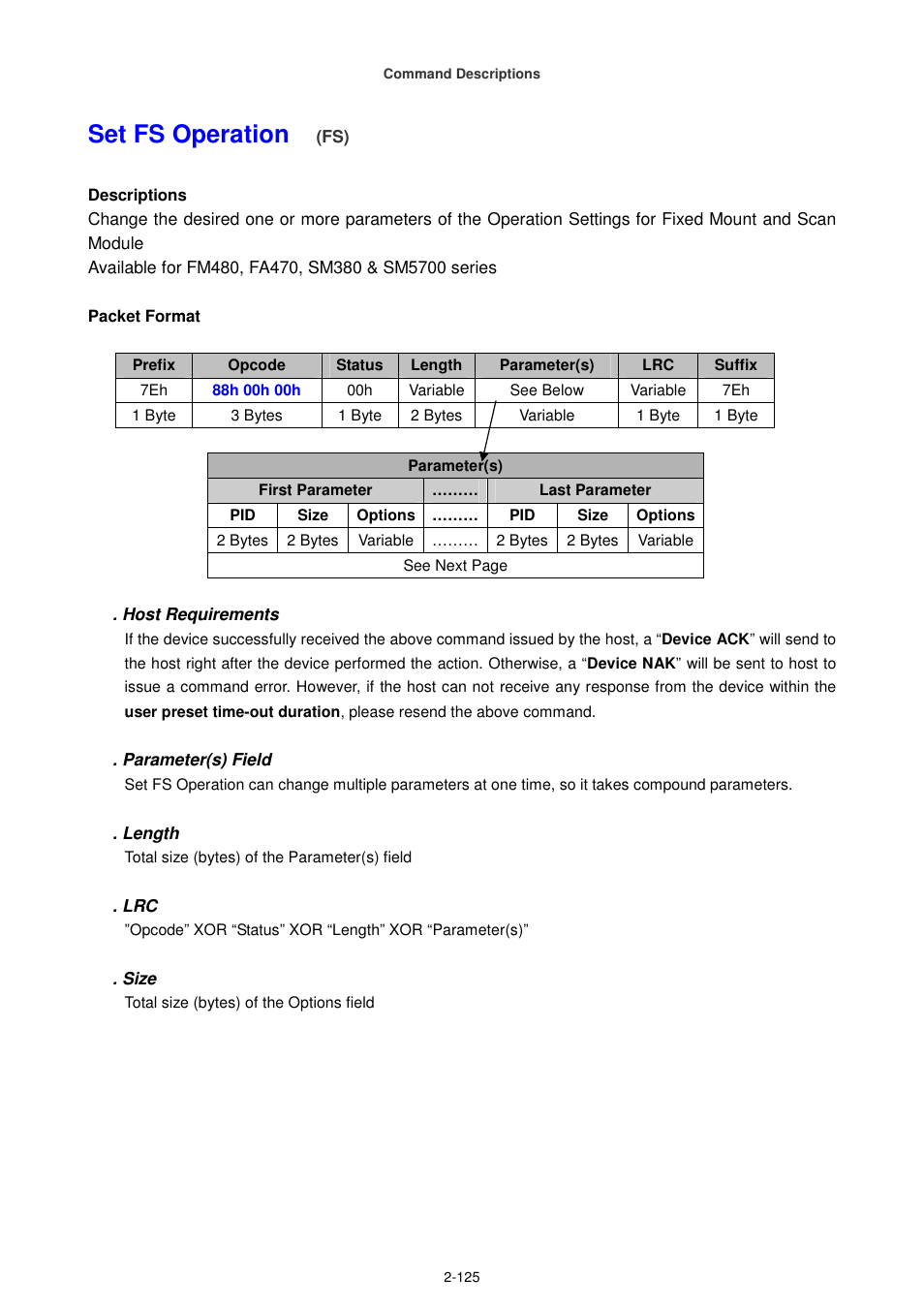 Set fs operation | Cino FA470 User Manual | Page 140 / 251
