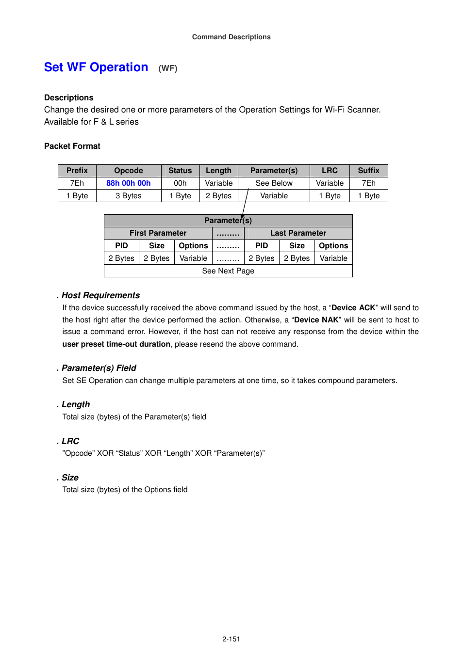 Set wf operation | Cino FA470 User Manual | Page 166 / 251