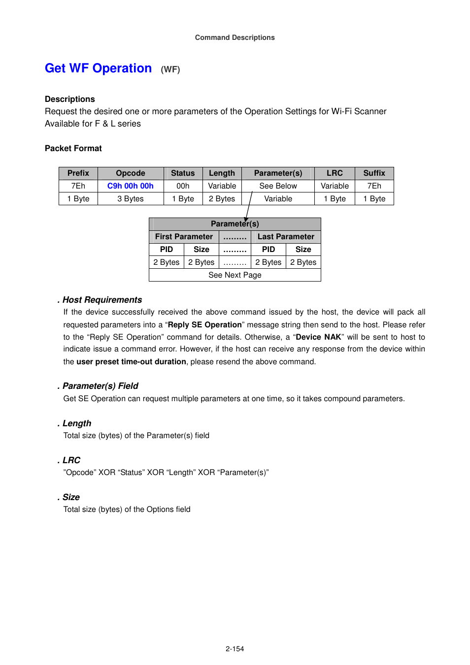 Get wf operation | Cino FA470 User Manual | Page 169 / 251
