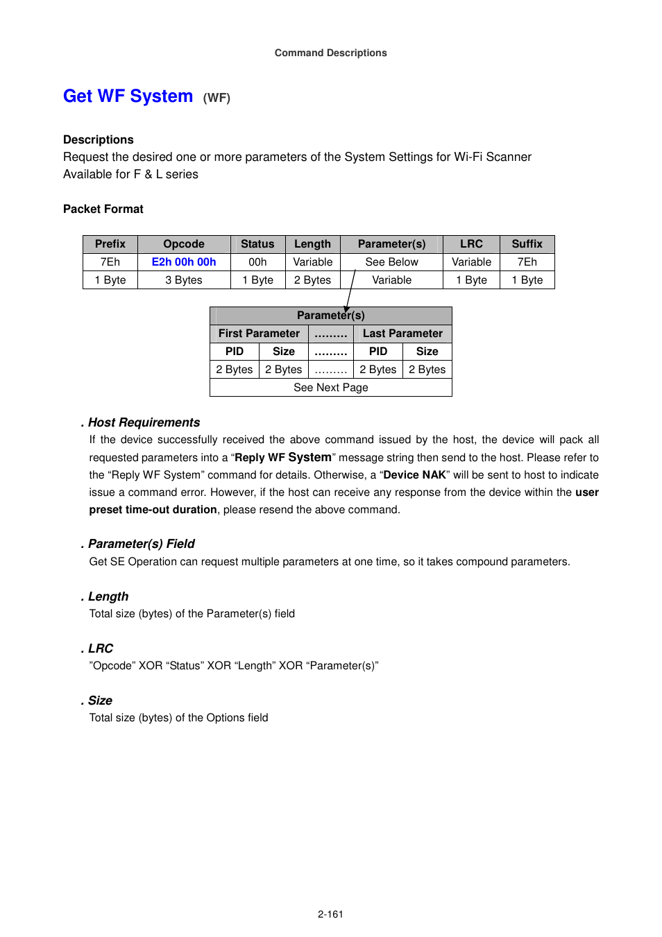 Get wf system | Cino FA470 User Manual | Page 176 / 251