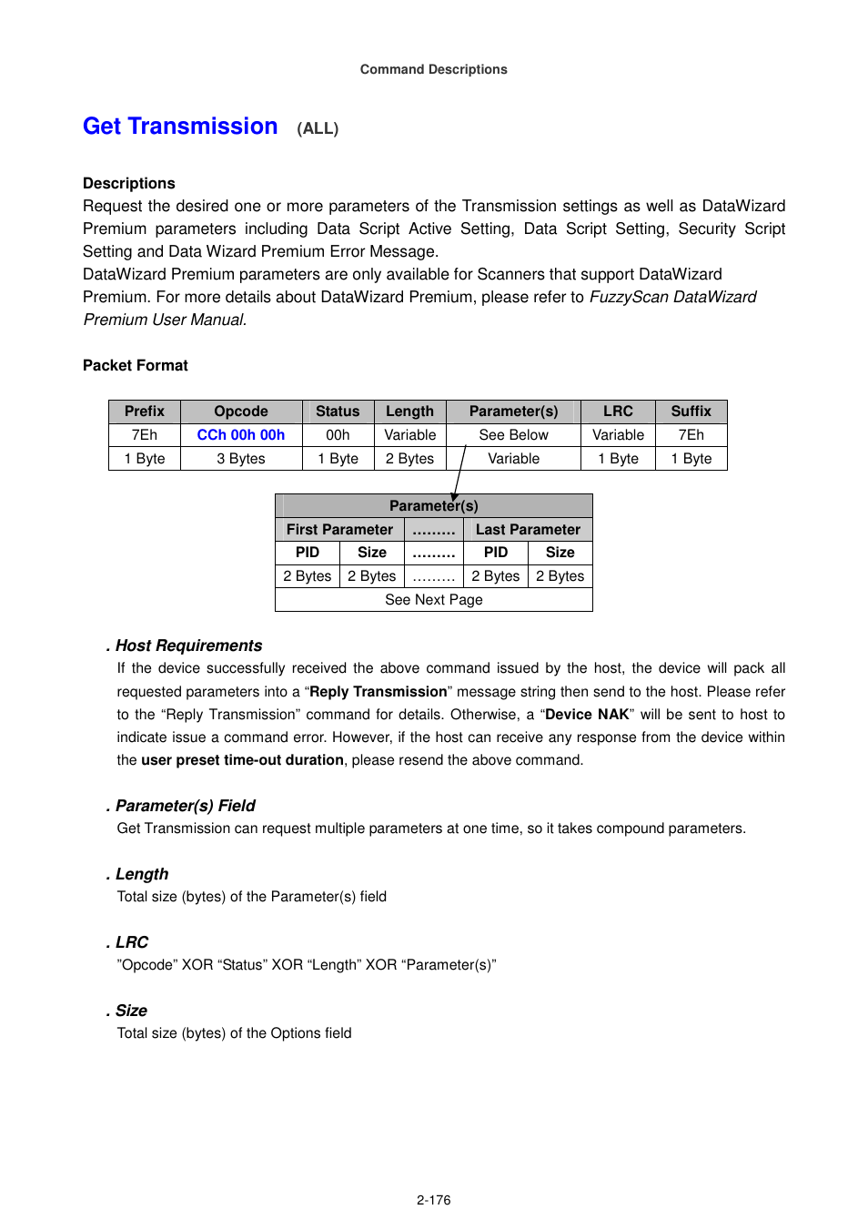 Get transmission | Cino FA470 User Manual | Page 191 / 251