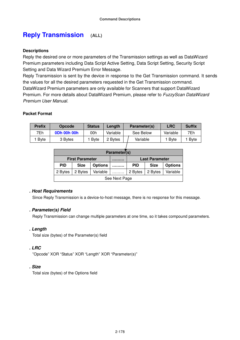Reply transmission | Cino FA470 User Manual | Page 193 / 251